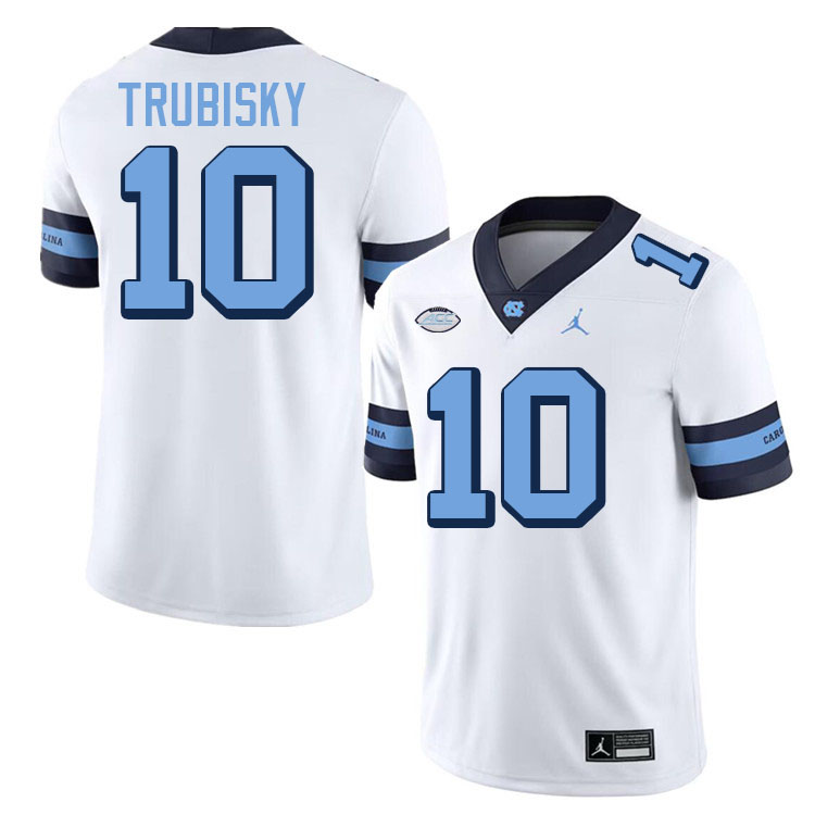 #10 Mitchell Trubisky North Carolina Tar Heels Jerseys,Apparels,Uniforms Stitched-Alternate White